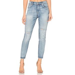 Agolde Sophie Crop in Outsider High Rise Jeans Size 25 Distressed Skinny Denim